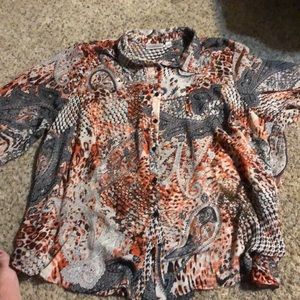 Avenue button down dressy blouse